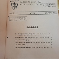 In den 1950er Jahren noch keine Zeitung, sondern ein Nachrichtendienst für Familienpolitik